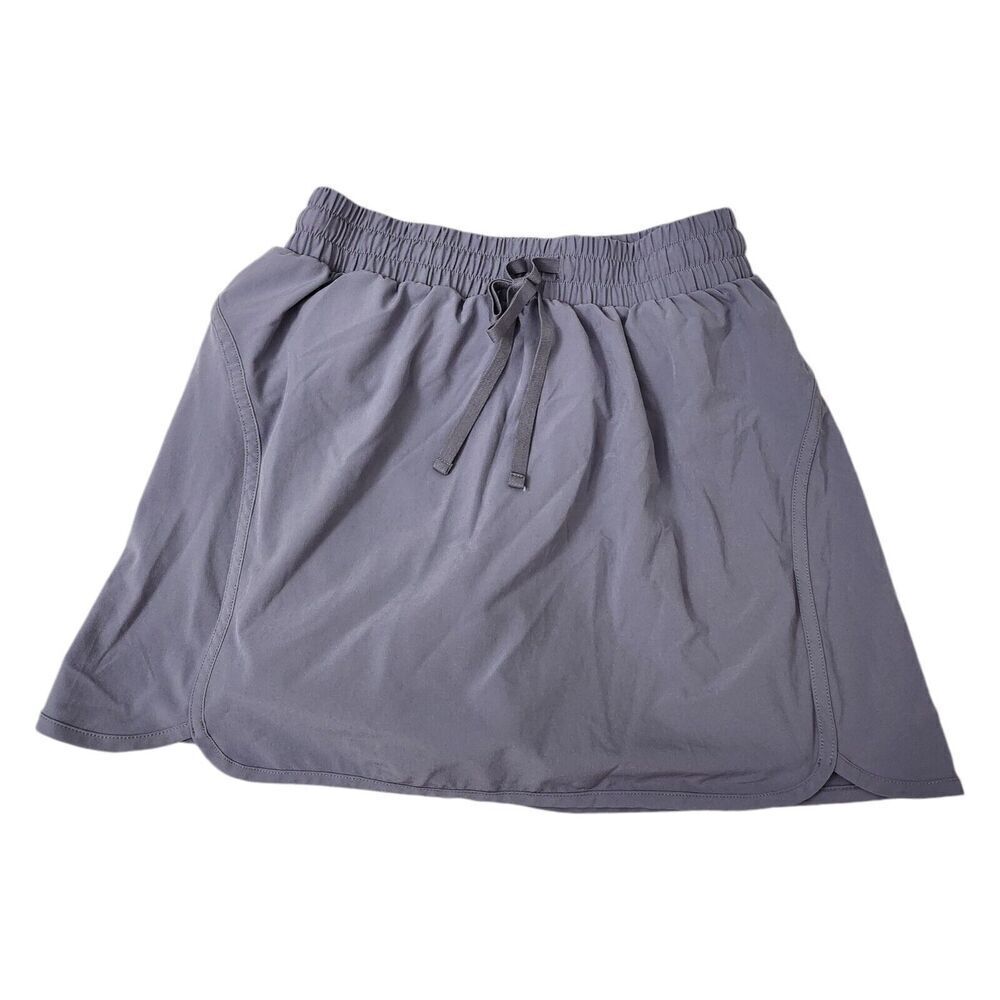 Beyond Yoga Skort Small Petite SP‎ Cloud Gray Stretch Woven Stride Lined Skirt